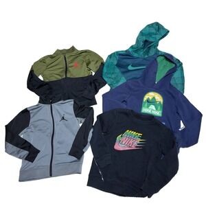 Boys Size 6/7 Nike Jordan Athletic Track Jackets Back To School Hoodies Lot Of 5
